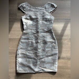 Max & Co. Tailored Cocktail Mini Dress in Shimmer Taupe- size 2
